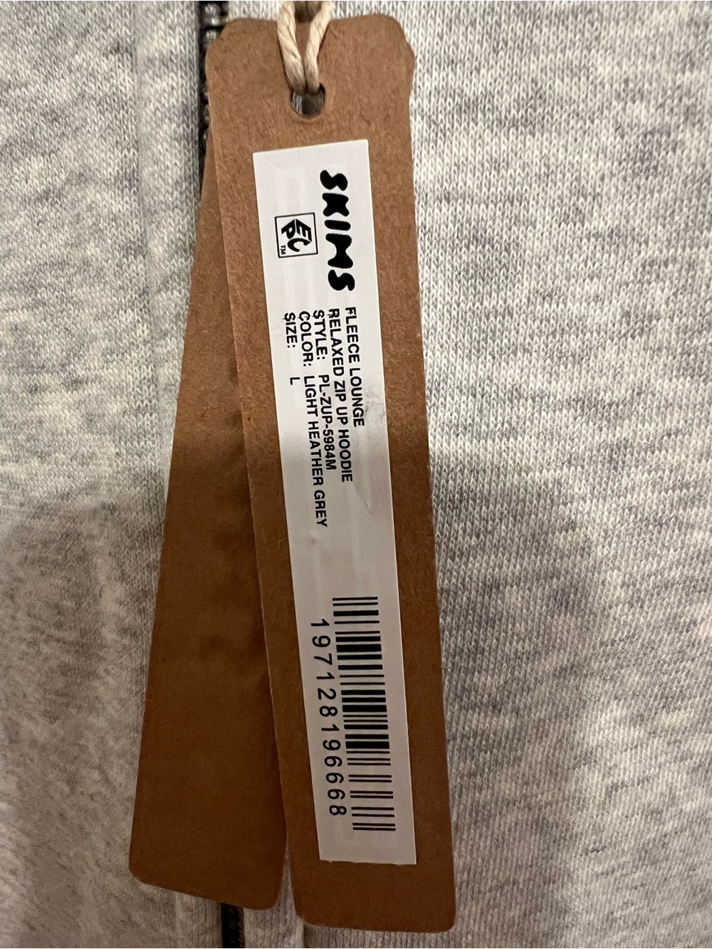 Skims Fleece Lounge Relaxed Zip Up Hoodie NWT!! - Picture 5 of 5